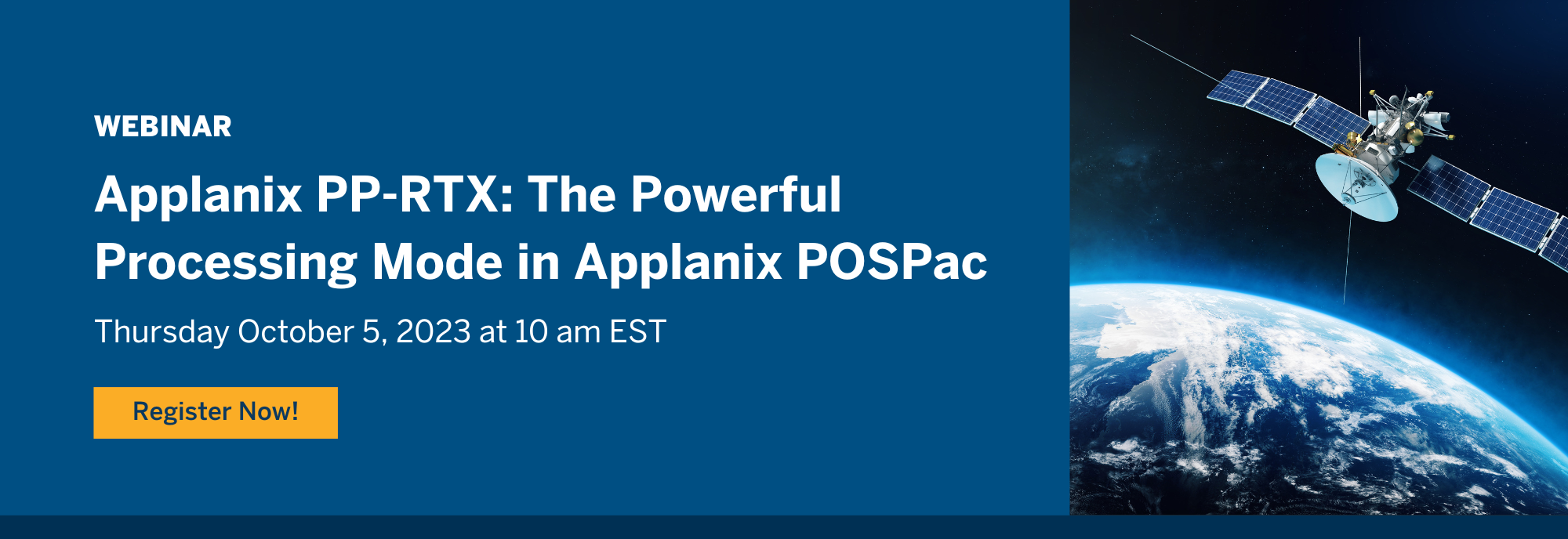 Register for our webinar on Applanix PP-RTX: The Powerful Processing Mode in Applanix POSPac! | Oct 5 @ 10 am EST